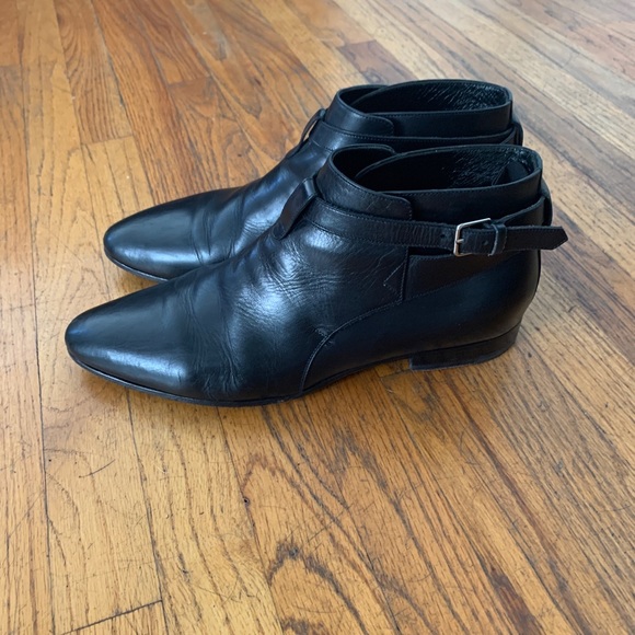 Saint Laurent Paris Jodhpur Leather Ankle Boots - Picture 5 of 13